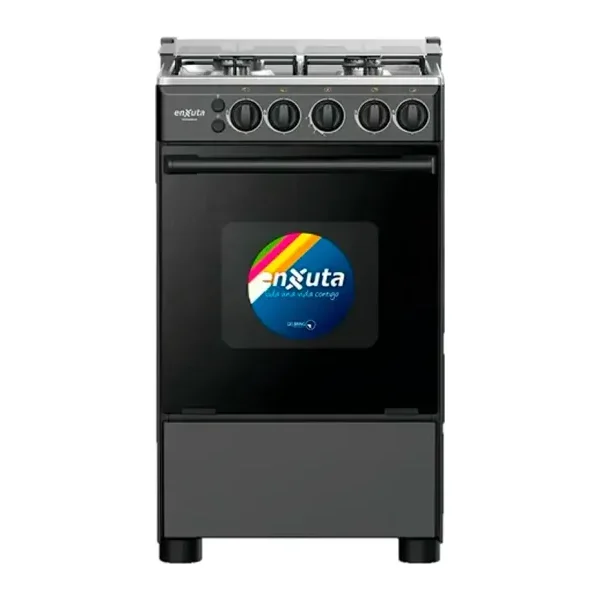 Cocina Supergas 4 Hornallas Negra con Termocupla 50x60 - China | Enxuta CENX9504N