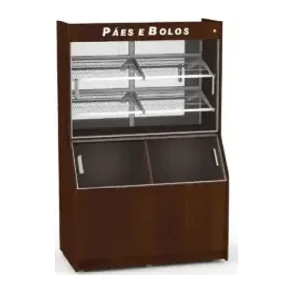 Mueble panera exhibidor con estantes inclinados y puertas de vidrio | Refrimate APTT1345