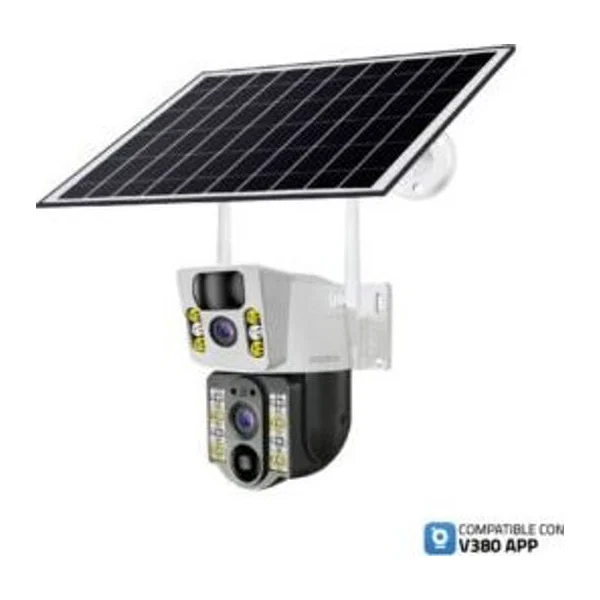 Cámara solar smart WiFi exterior doble camara - batería recargable. | XION XI-CCTV82S