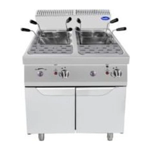 Cuece Pasta Industrial a Gas 50L 20kW Doble Cuba Línea 700 | Cookrite AT7G8P-F
