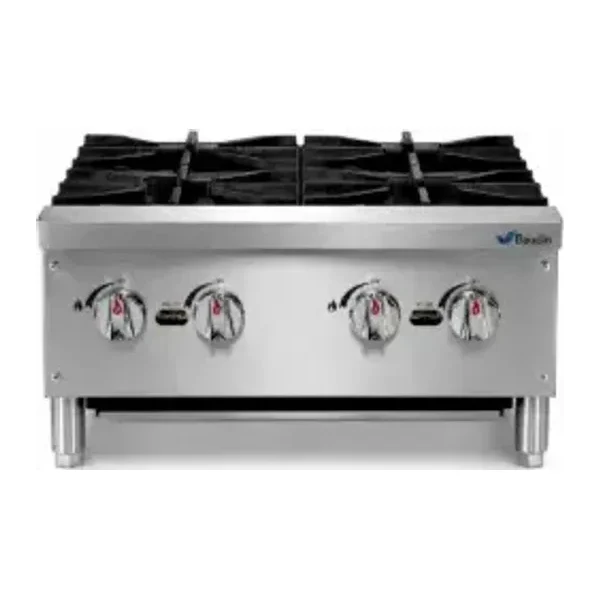 Anafe industrial a gas 4 quemadores 24" | Chef Rite DCHPA24