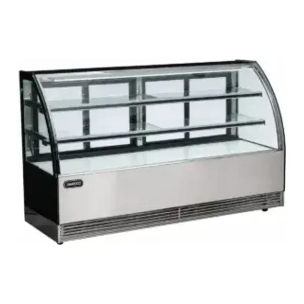 Vitrina Pastelera Refrigerada 2,0 m Curva | Jameco VP-20005