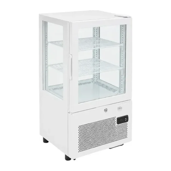 Vitrina Refrigerada Pastelera 4 caras de vidrio 360 Moxcold SF-63 Blanca