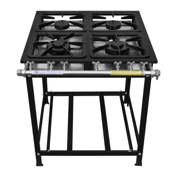 Anafe Industrial a Gas 4 Hornallas 2 Dobles + 2 Simples | Kenok FBSE4B.810