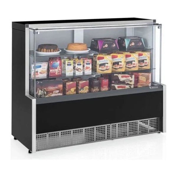 Vitrina Neutra 1.4 M Vidrio Recto | Gelopar MPNA-140R TI