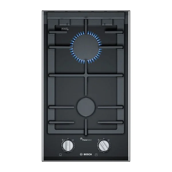 Anafe a gas Bosch PRB3A6B70 2 quemadores vitrocerámico FlameSelect