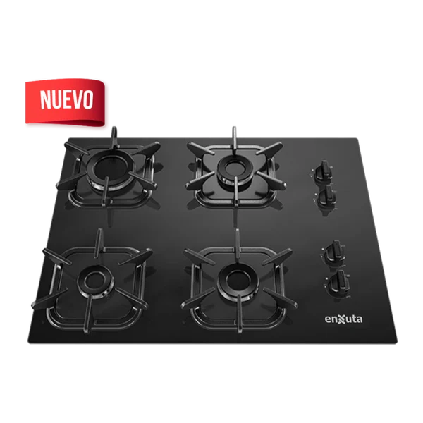 Anafe de empotrar Enxuta AENXV2742NG 4 hornallas vidrio negro