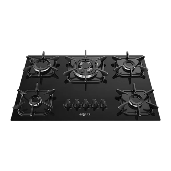 Anafe empotrar Enxuta AENXV2752NG 5 hornallas vidrio negro