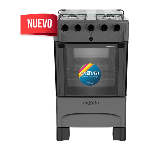 Cocina multigas Enxuta CENX27210T 4 quemadores mesada acero inoxidable