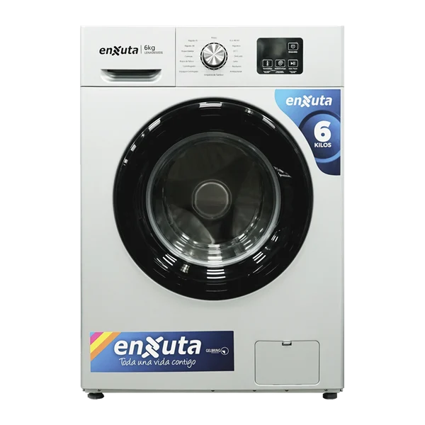 Lavarropas carga frontal Enxuta LENX0650DS 6 kg 1.000 RPM tambor acero inoxidable