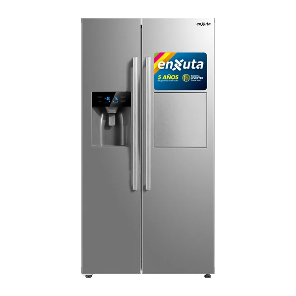 Refrigerador side by side Enxuta RENX9505I 490 L con dispensador y fábrica de hielo
