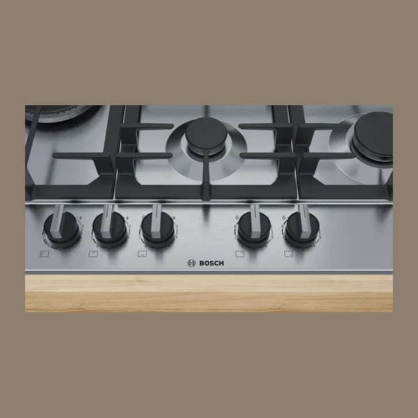 Anafe a gas Bosch PCS7A5B90 quemador Wok 5 kW 75 cm inox