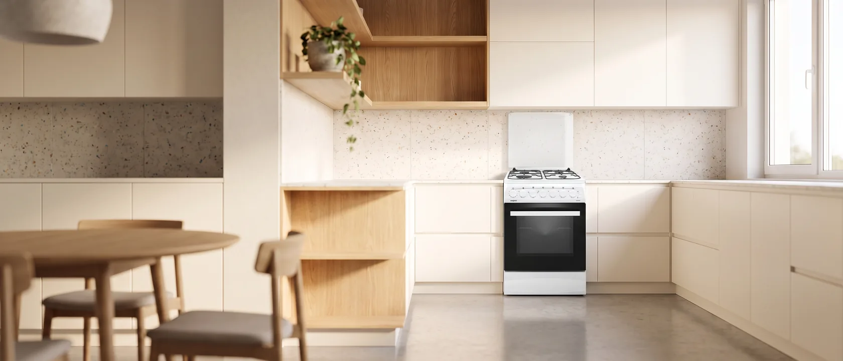 cocina 4 hornallas Enxuta CENXV27543NG mesada vidrio templado