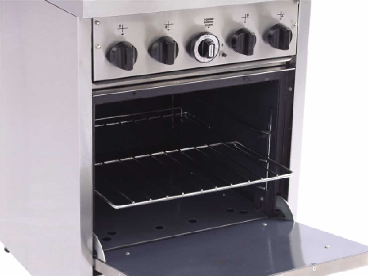 COCINA 4 HORNALLAS, HORNO, PUERTA DE VIDRIO MORELLI CHEFF 600