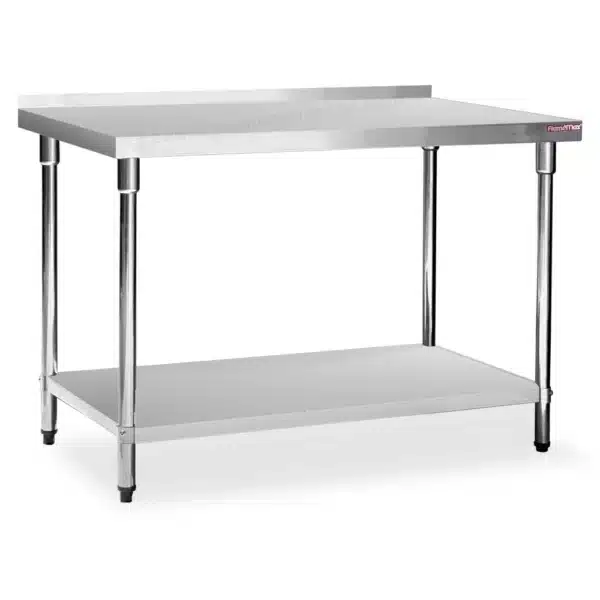 Mesa de Acero Inoxidable 120 x 70 cm con zócalo | Flamemax HWT-2-712RP