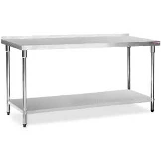 Mesa de Acero Inoxidable 180 x 70 cm con zócalo | Flamemax HWT-2-718RP