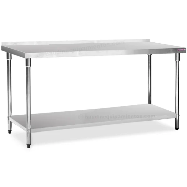 Mesa de Acero Inoxidable 180 x 70 cm con zócalo | Flamemax HWT-2-718RP