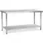 Mesa de Acero Inoxidable 180 x 70 cm con zócalo | Flamemax HWT-2-718RP
