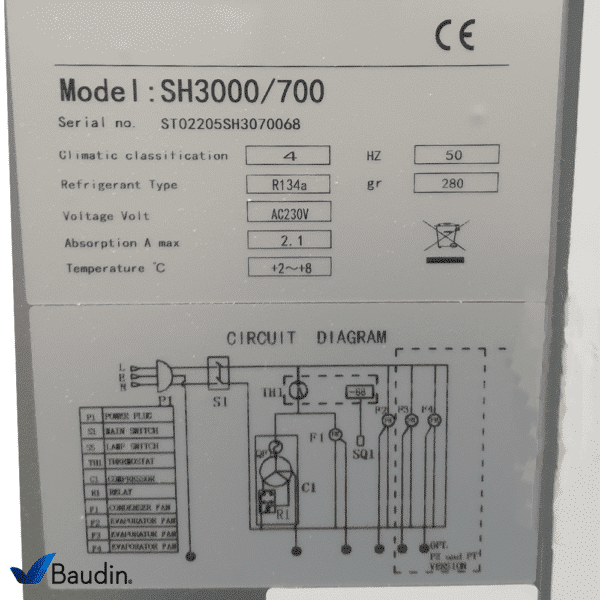 Bajo Mostrador 1.8 mts 3 puertas con topinera | Kuma SH-3000/700 | Baudin