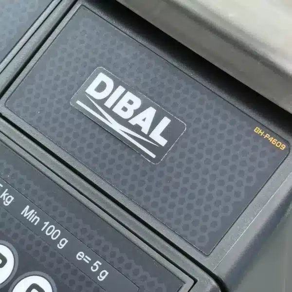 Balanza Digital Comercial con Ticket Dibal W025 Detalle Logo Dibal
