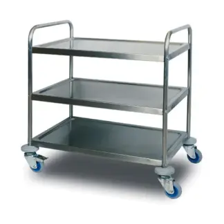 Carro de Servicio 3 Estantes Acero Inoxidable Ozti