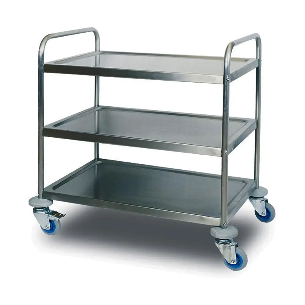 Carro de Servicio 3 Estantes Acero Inoxidable Ozti