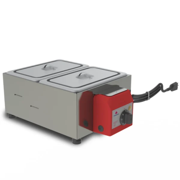 Derretidora de chocolate y queso 2 cubas | Progas PRD-200 | Baudin