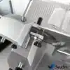 Cortadora de Fiambre 30 cm Kuma HBS-300A Detalles de afilador y tornillo de sujesion de bandeja