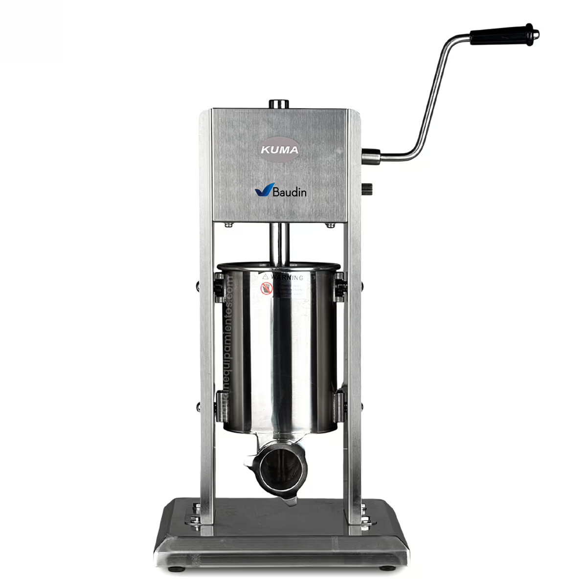 Embutidora Manual 3 Litros Acero Inoxidable Profesional Kuma VSS3 Frontal