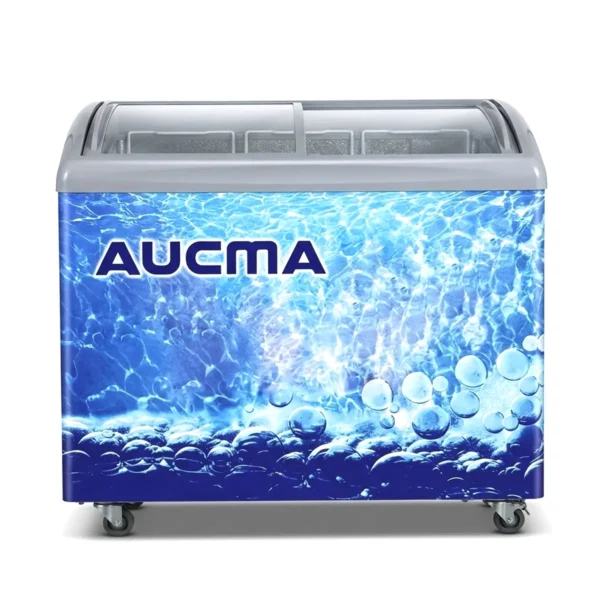 Freezer Horizontal Vidrio Curvo 282 Lts Aucma SD-282 Baudin Frontal