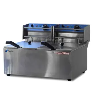 Freidor Eléctrico 2 cubas de 10 Litros Flamemax HEF-89