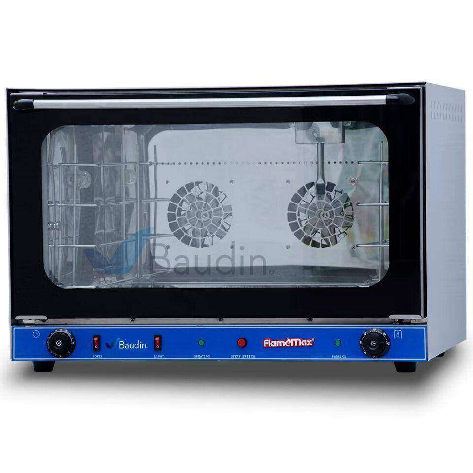 Horno convector 4 bandejas 60x40 Flamemax HEO-8 con vapor