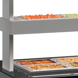 Mesa Buffet 12 cubas acero inoxidable Cubas fria y caliente