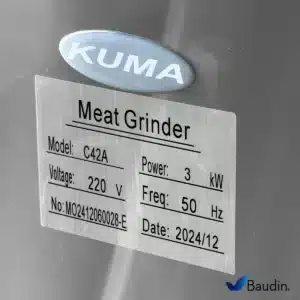 Picadora de Carne Industrial 42 Kuma Ficha tecnica