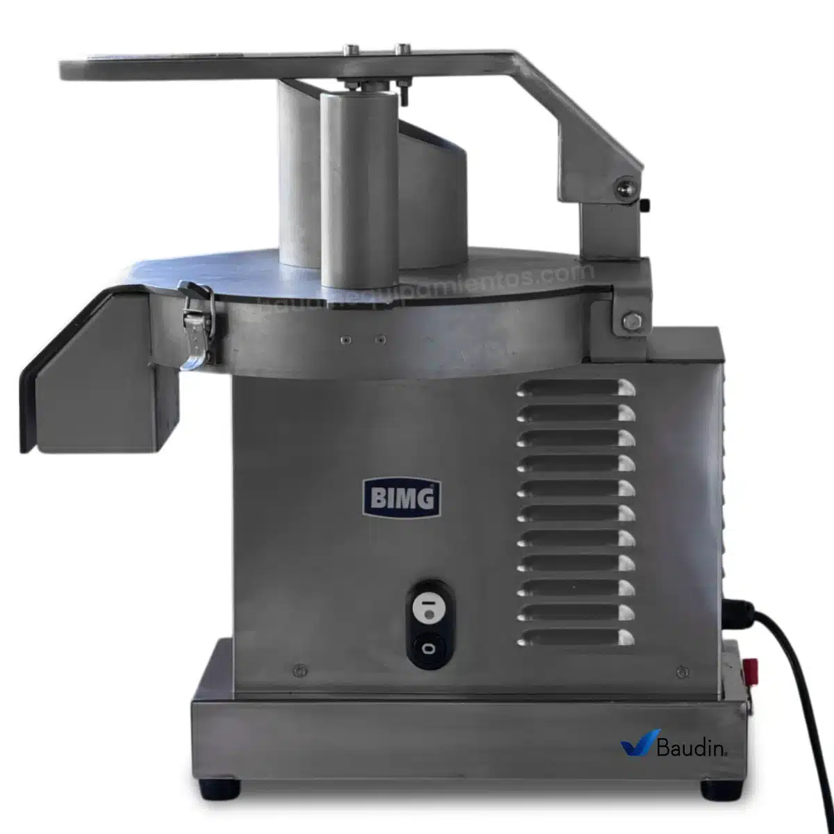 Procesador de Vegetales Industrial 6 Discos Corte Rebanar Rallar Metvisa Bimg MPAM Vista Lateral
