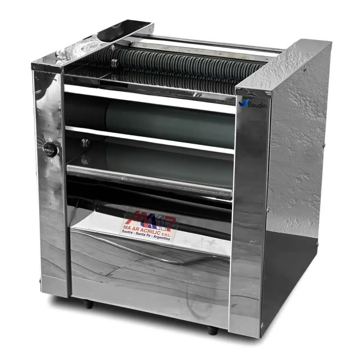 Sobadora y tallarinera electrica 30 cm Ma Ar Acrilic Acero Inoxidable Vista Superior