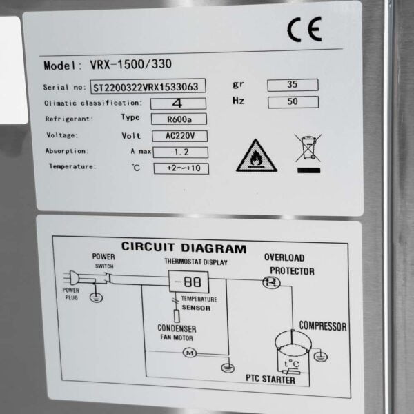 Vitrina 1,5 m Refrigerada Topinera | Kuma VRX1500 | Baudin