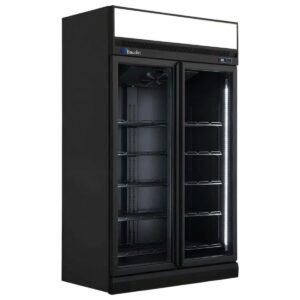 Visicooler Dos Puertas Vidirio Comercial Heladera Botellero Iccold FC-DD126A negro