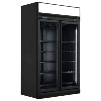 Visicooler Dos Puertas Vidirio Comercial Heladera Botellero Iccold FC-DD126A negro