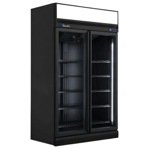 Visicooler Dos Puertas Vidirio Comercial Heladera Botellero Iccold FC-DD126A negro