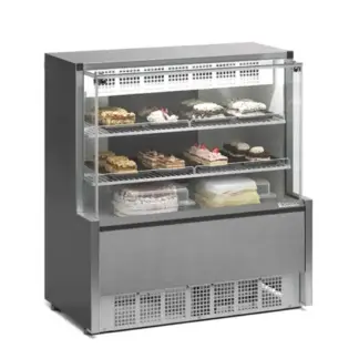 Vitrina Refrigerada 110 cm Vidrio Recto Confitera Gelopar GPEA-110RTI