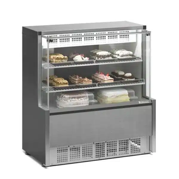 Vitrina Refrigerada 110 cm Vidrio Recto Confitera Gelopar GPEA-110RTI