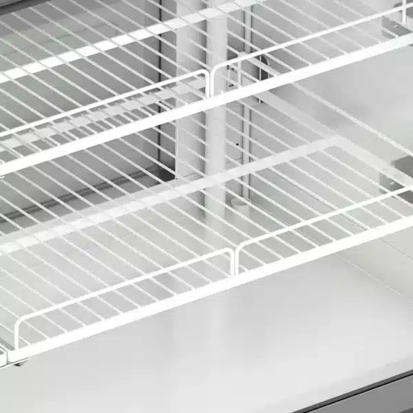 Vitrina Refrigerada 110 cm Vidrio Recto Confitera Gelopar GPEA-110RTI Parrillas