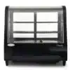 Vitrina Sobre Mostrador Refrigerada 100 Litros Kuma CW-100 Vidrio Curvo Color Negro Baudin