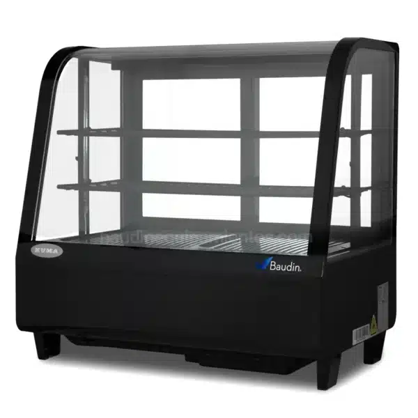 Vitrina Sobre Mostrador Refrigerada 100 Litros Kuma CW-100 Vidrio Curvo Color Negro Baudin Principal
