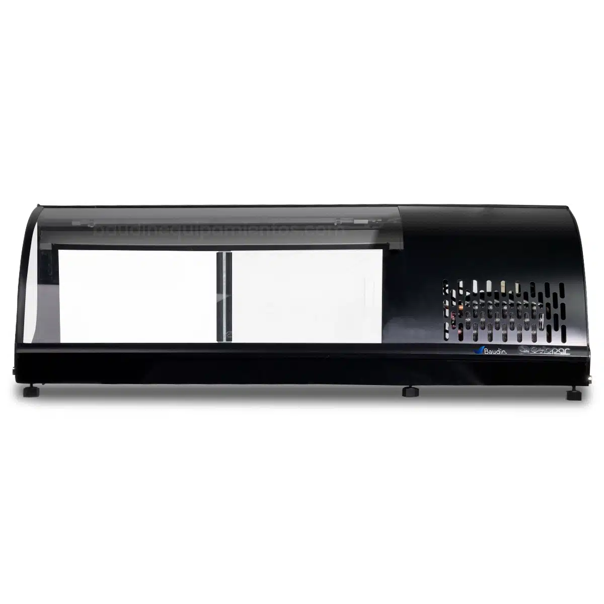 Vitrina Sobre Mostrador Refrigerada para Sushi Gelopar GRVB-120 Negra Baudin Full Frente