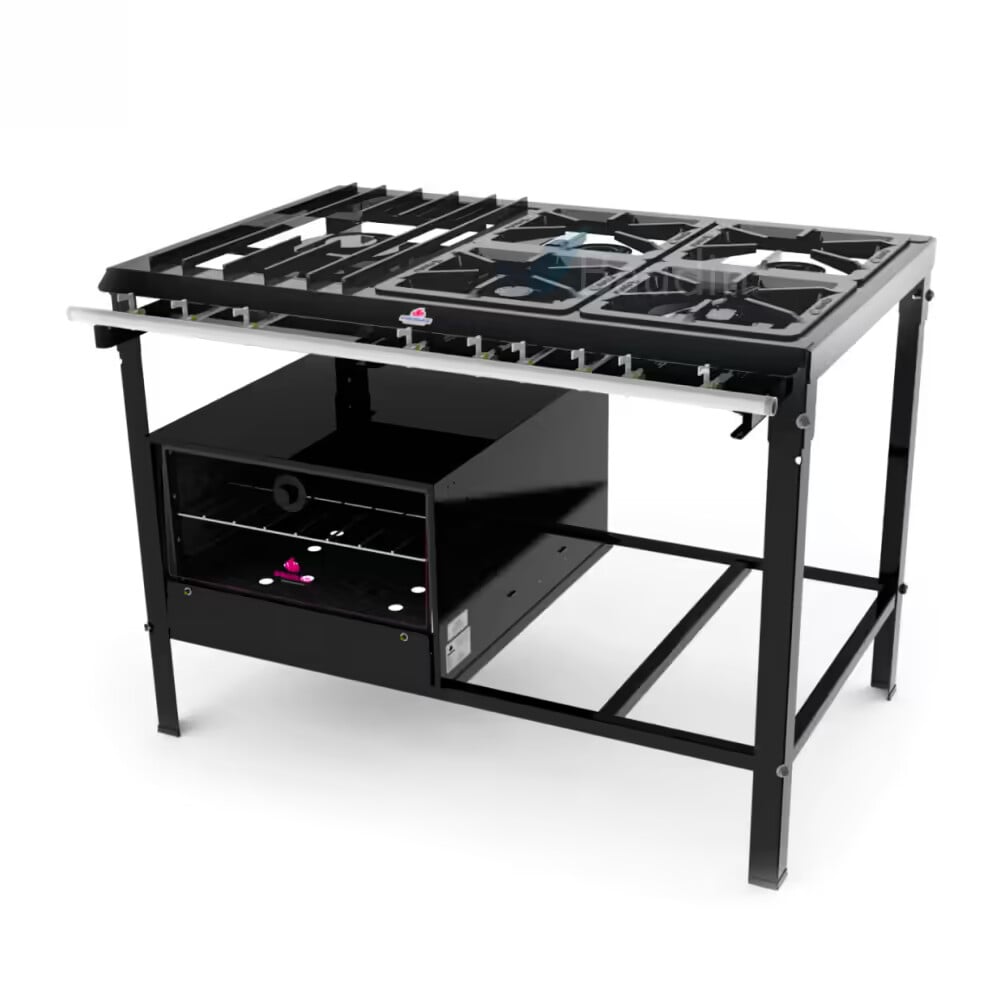 Anafe 5 hornallas Horno Piso De Chapa PMS-510 + FSI-680N