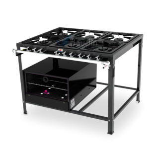 Anafe 6 hornallas Horno Piso De Chapa Progas PMS-600 + FSI-680N