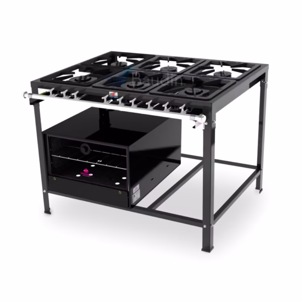 Anafe 6 hornallas Horno Piso De Chapa Progas PMS-600 + FSI-680N