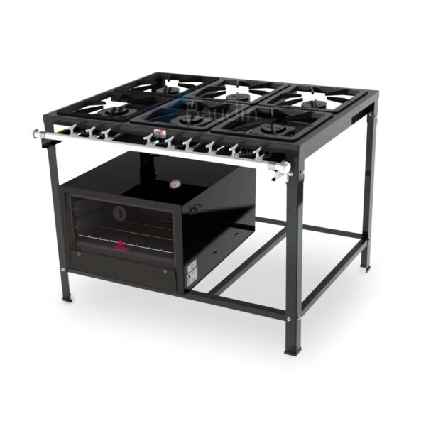 Anafe 6 hornallas Horno Piso Piedra| PMS-600 + FSP-6800AT